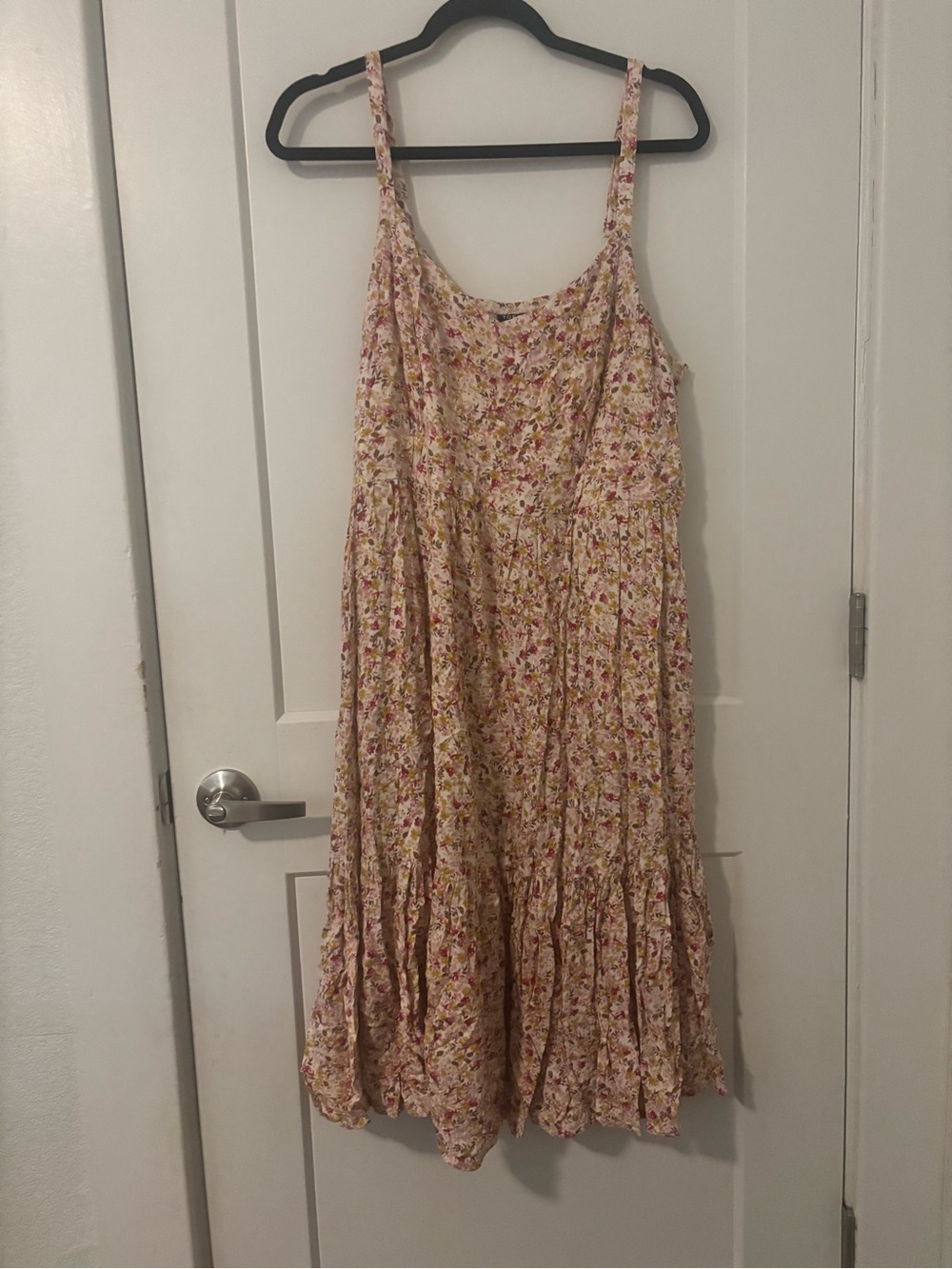 torrid Floral Tiered Midi Dress in Pink & Cream